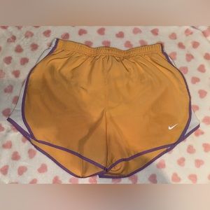 Nike XL Girls Athletic DriFit Lined Running Track Shorts Peach Orange Purple